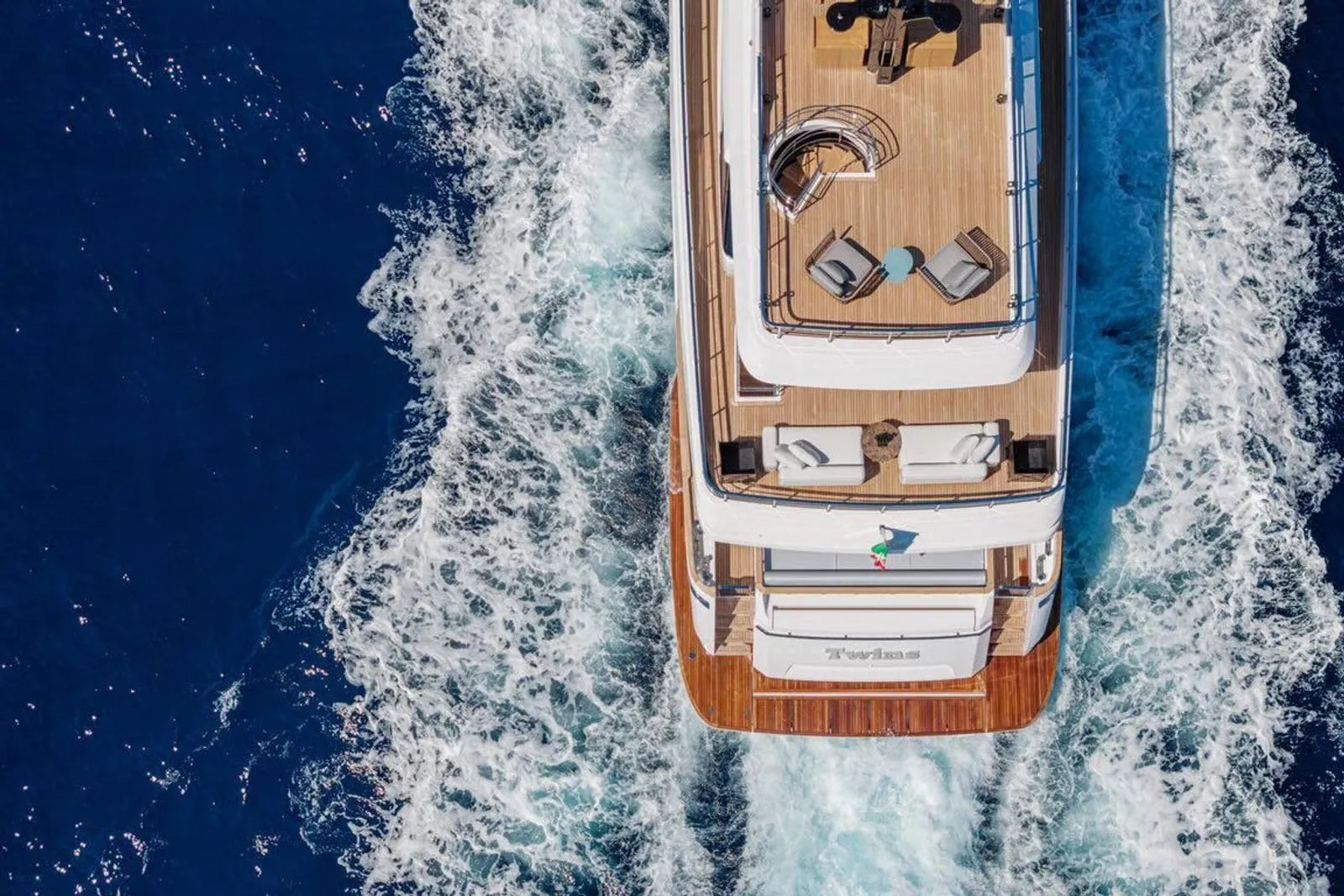 Luxury Superyacht Twins available for charter on the Amalfi Coast